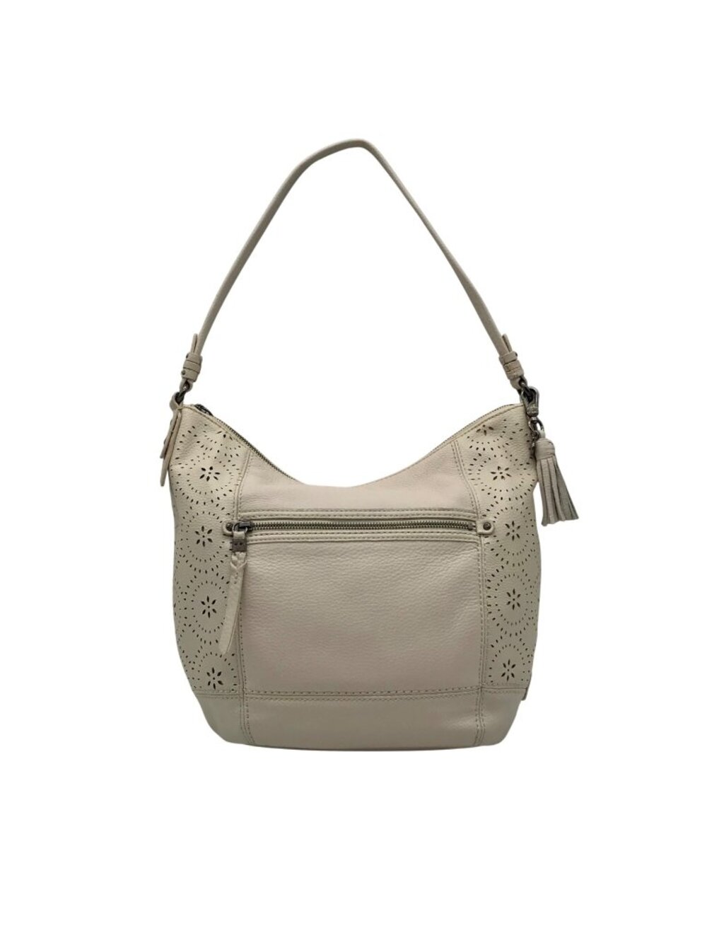 The Sak Off-White Perforated Leather Sequoia Hobo Bag